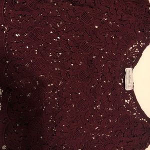 Crochet Maroon Top